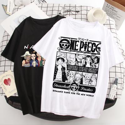 Японский Аниме One Piece Футболка с Луффи Чоппер Периферийная Одежда Мужская Мультяшная Футболка Мода Харадзюку Ульззан Мода Унисекс Топ