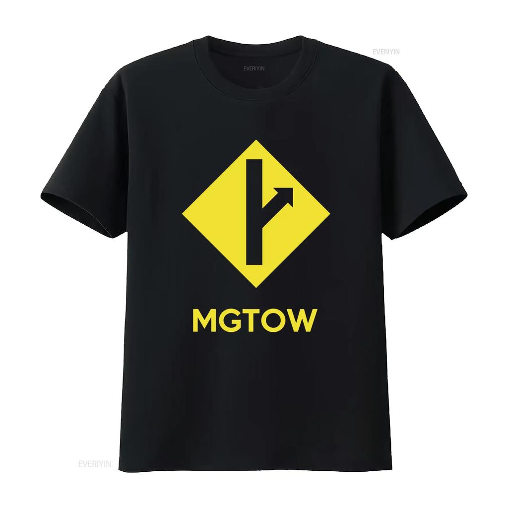 Mgtow Men Going Their Own Way Yellow Sign Arrow T Shirt vintage Washed Casual fashion Comfortable homme graphic Versatile