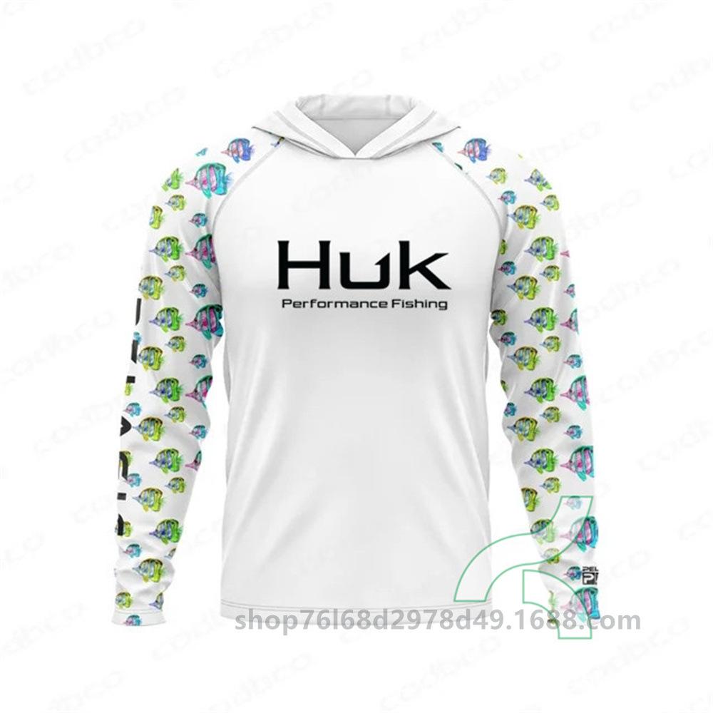 Fishing Suit UPF50 Long Sleeve Hoodie Quick Drying Breathable Sunscreen Suit Sea Fishing Suit Outdoor T-Shirt Summer New