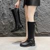 Модные женские ботфорты на платформе, весенне-летние, рыцарские, боевые, готические, элегантные, на молнии, женская обувь, мотоциклетная обувь
