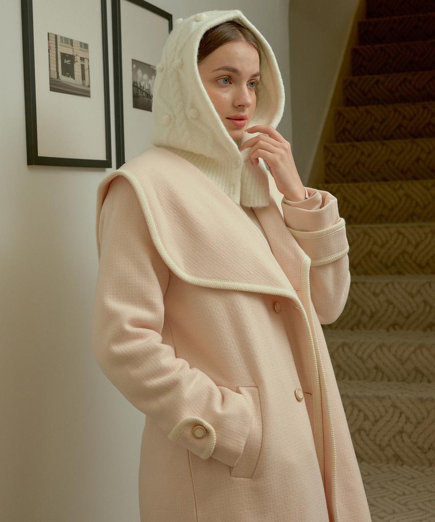 Bibyseob Wool Sailor Long Coat Ivory [T34]