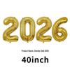 2026 Large Foil Number Balloons Set: 32'' & 40'' for New Year's Celebrations