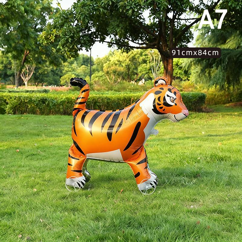 4D Мультяшные Фольгированные Шары Слон Стоячий Ходячий Шарик с Колесом для Украшения Детской Вечеринки по случаю Дня Рождения, Детского Праздника