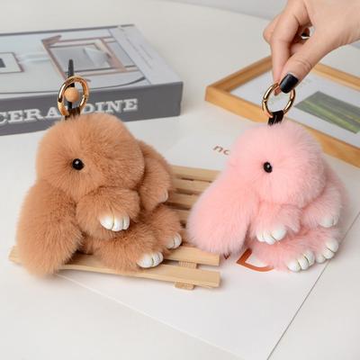 Пушистый Кролик Брелок Помпон Пом Украшение Мягкий Кролик Брелок Подарки
