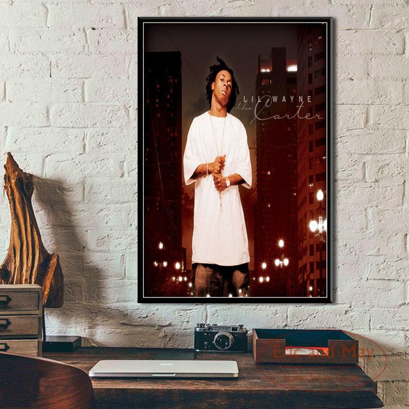 Лил Уэйн Горячий альбом Tha Carter Музыка Хип-Хоп Рэп Рэпер Звезда Искусство Холст Картина Винтаж Плакат Декоративный Домашний Декор