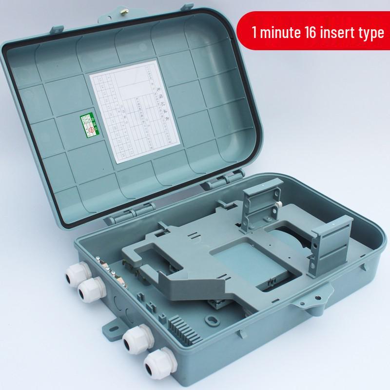 Dual-Use Fiber Optic Splitter Box: 16-Core Indoor/Outdoor, 24-Core FTTH Hallway, Pole & Wall Mount.
