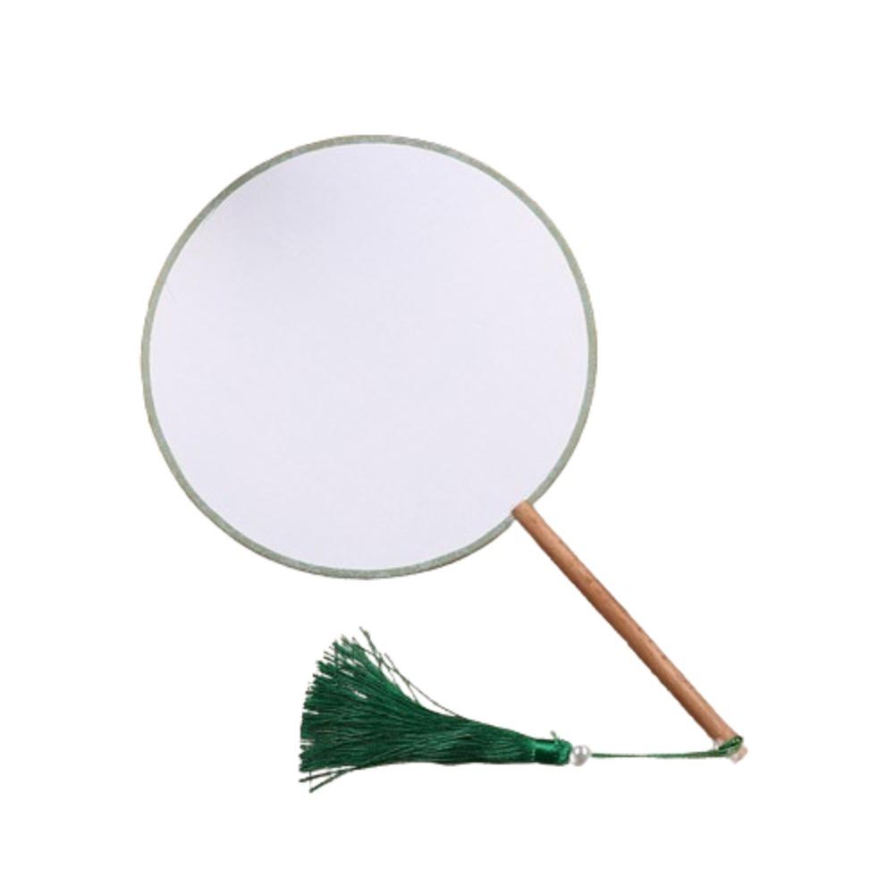 Вышивка Пустой Круглый Ручной Веер Китайский Стиль Деревянный Шелковый Ручной Веер Веер для Танцев Аксессуары для Ханфу