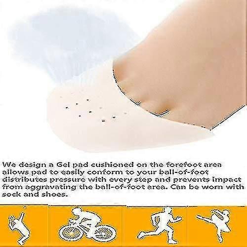 White:3 Pairs Ballet Silicone Toe Caps Ballet Pointe Pads Toe Sleeves Tip Protector Half Full Toe Protection Protector_Gift Of G