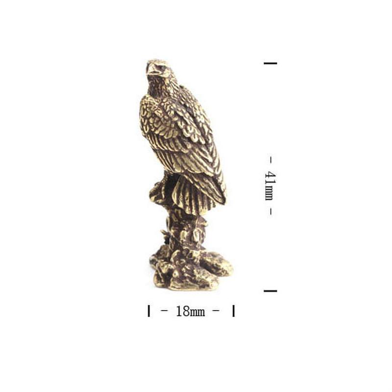New Brass Eagle Statue Vintage Simulated Animal Statue Home Office Desk Decor Ornament Metal Figure Props Toy Gift