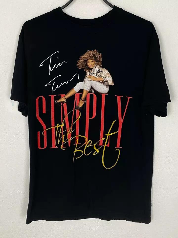 Винтажная футболка 00-х Tina Turner Simply The Best Live Черная Унисекс S-5XL.webp Унисекс Футболка