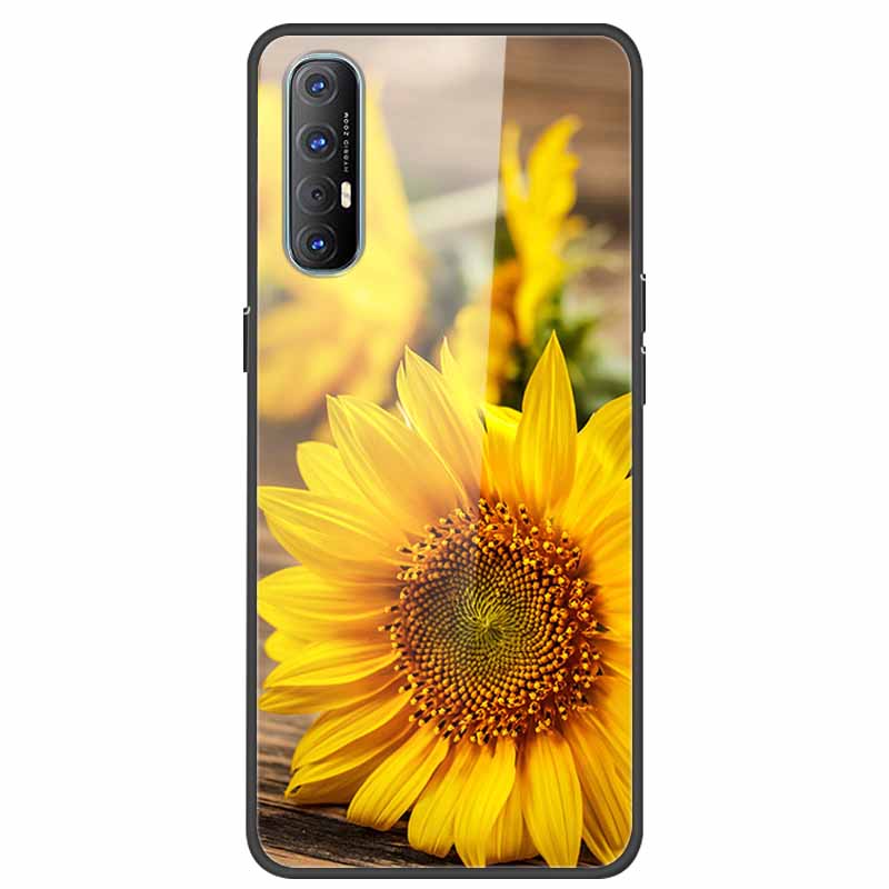 Чехол для телефона Oppo Reno3 Pro 5G Reno 3 Pro Мягкий бампер Закаленное стекло Жесткая задняя крышка Чехлы Для Oppo Reno 3Pro Чехол 6.5" Fundas