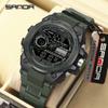 SANDA Casual Waterproof Electronic Watch LED Luminous Display Gel Strap Temperament Electronic Watch
