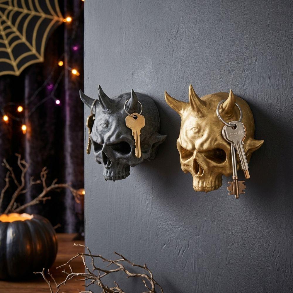 3D Printed Halloween Skull Wall Hook Unique Skull Head Wall Hanger Skull Wall Ornament Bedroom