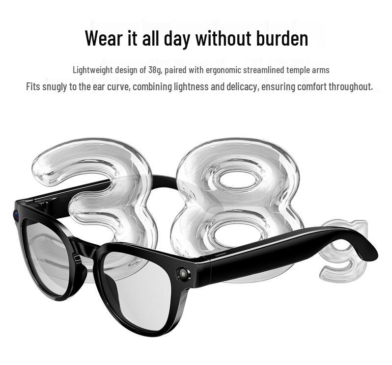 MT3 AI Smart Glasses: Real-time Translation, Video & Photo Capture, Object Recognition, Calls, Music, Bluetooth Retro Earphones