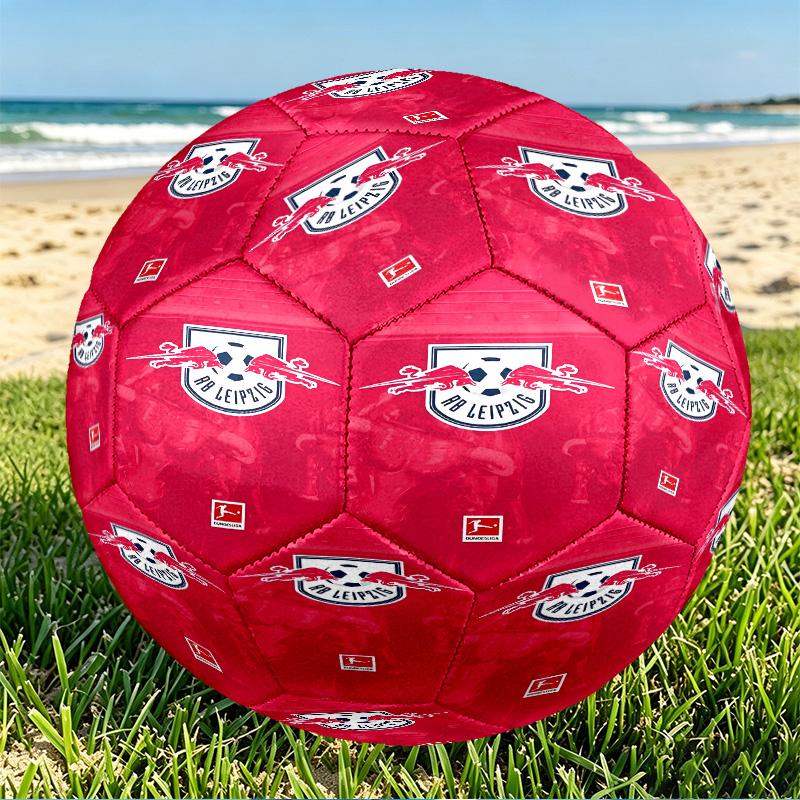 RB Leipzig Print Size 5 Soccer Ball, PU Wear Resistant Football for Match Training and Daily Practice, Birthday Gift for Soccer Fans