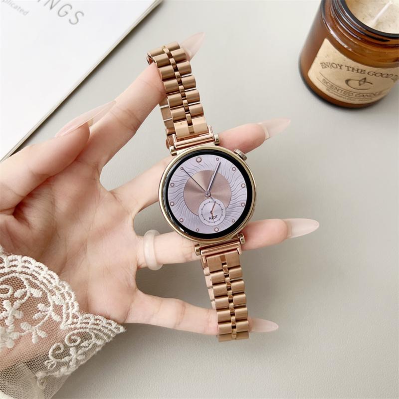 18mm Women Stainless Steel Strap For Huawei GT4 41mm Smart Metal Bracelet For Samsung Galaxy Watch 4/5/6 40mm 44mm Replacement