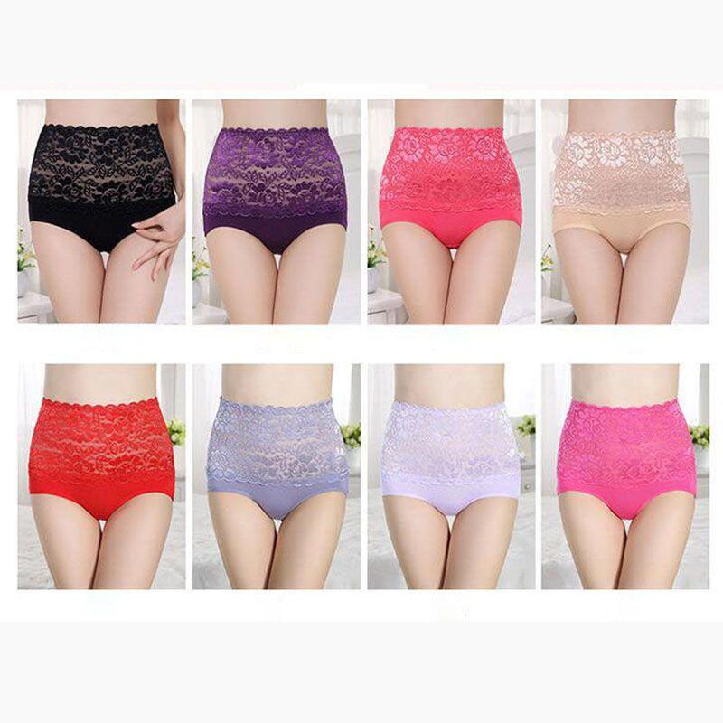 Luxurious Women Lace High Waist Seamless Underwear Panties For Ultimate Comfort L-2xl