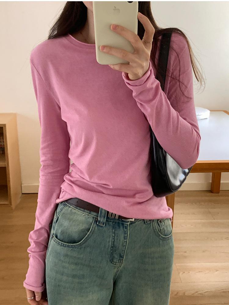 Приталенный кардиган с защитой от солнца для женщин - Ранневесенний с закатанным краем, повседневный, минималистичный топ с длинным рукавом