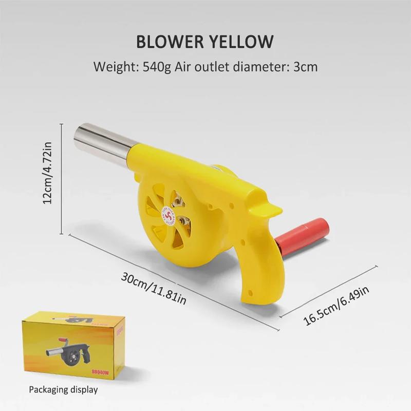 Вентилятор для барбекю, воздуходувка, ручной розжиг, идеально подходит для приготовления пищи на открытом воздухе, кемпинга, пикников и угольных грилей