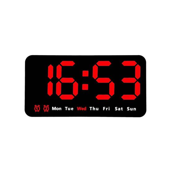 1 Set Digital Alarm Clock with Temperature Display Battery Operated Adjustable Brightness Desk Clock for Home