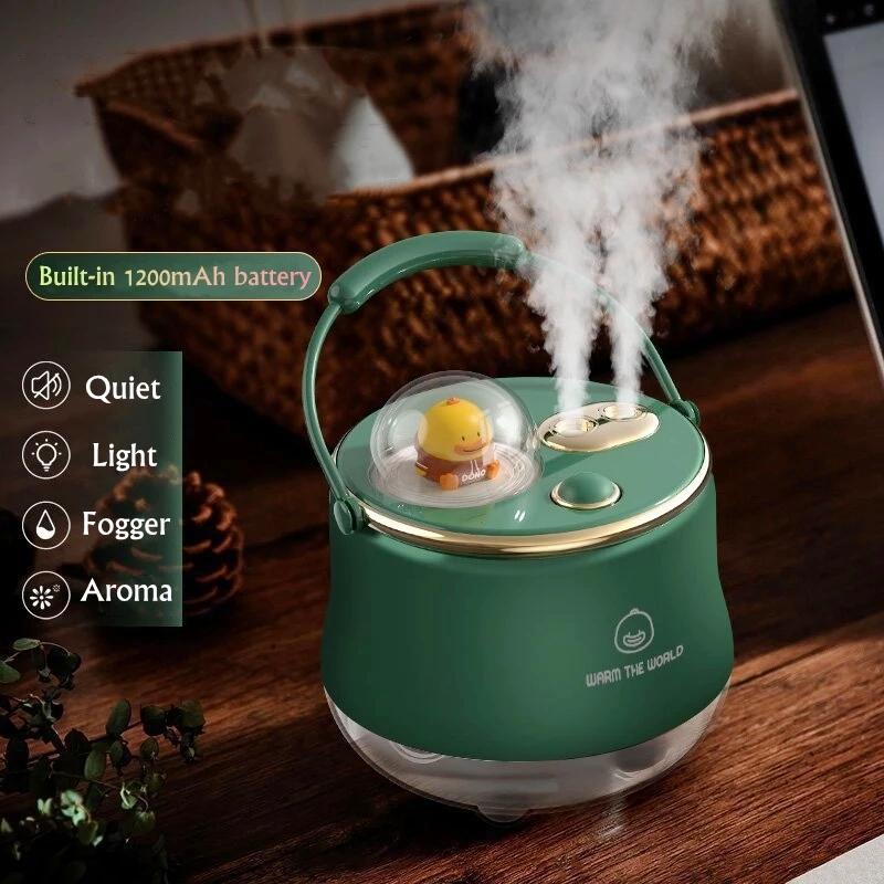 Прекрасный космический корабль для домашних животных, увлажнитель воздуха, очиститель, перезаряжаемый настольный ультразвуковой генератор крутого тумана, автоматическое отключение, USB-распылитель аромата