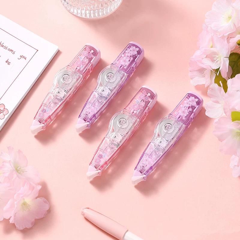 Japan Plus Cherry Blossom Limited Edition Transparent Correction Tape (1pc Correction Tape+3pcs Refill)