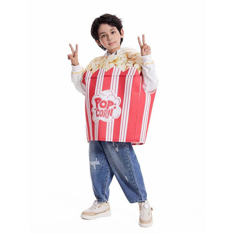 Halloween Costume Cosplay Outfit Cartoon Anime Popcorn Character Suit Unisex One Size Kids Teens