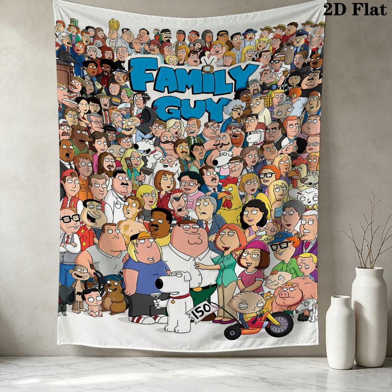 Family Guy Wall Tapestry Aesthetic Wall Hanging Printed Fabric Blanket Decorative Tapestries For Bedroom Living Room Home Decor