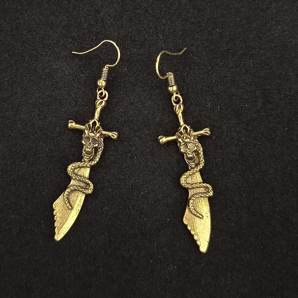 Пиратский капитан серьги Череп Якорь Подвеска Мужские ушные украшения