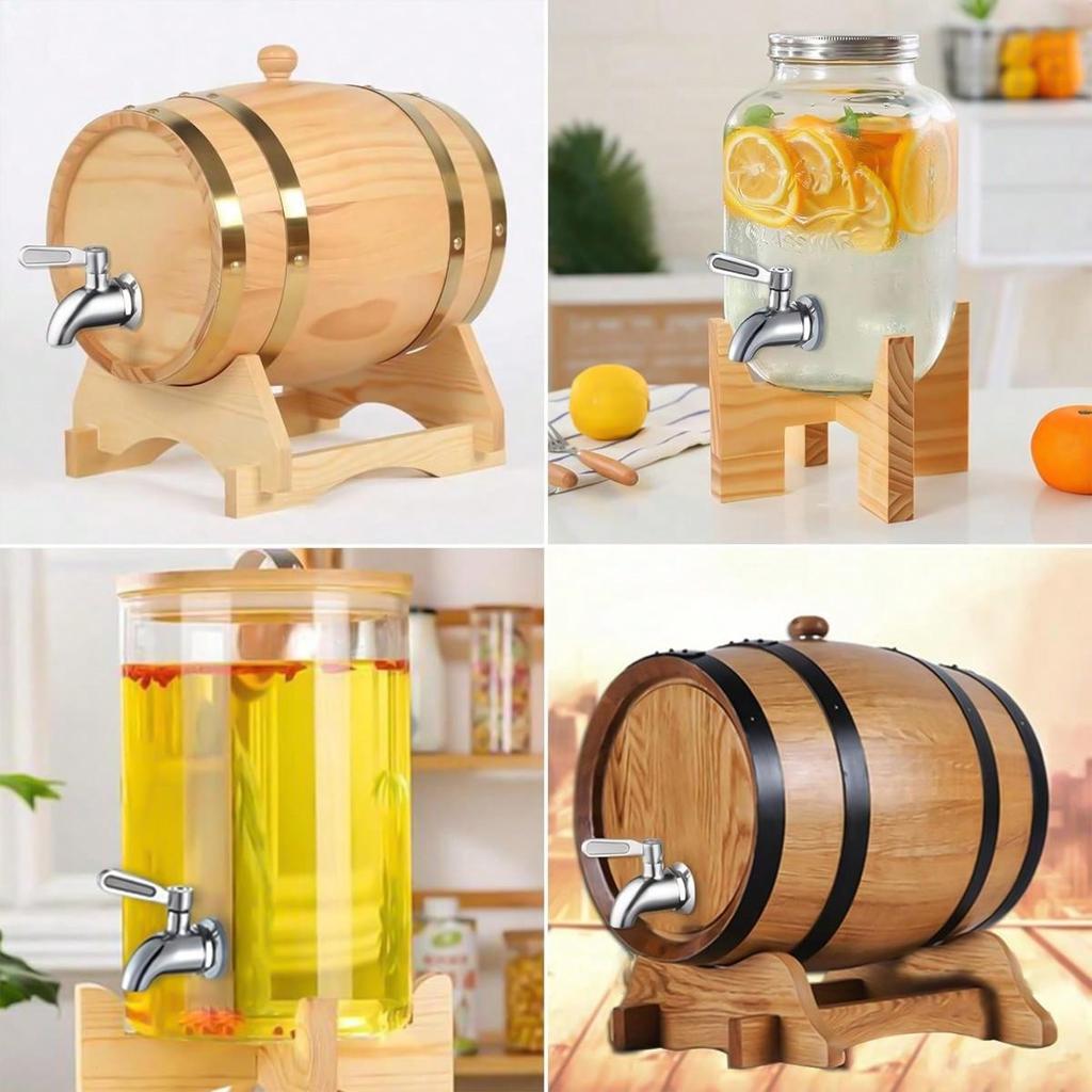 Leeseph Beverage Dispenser Replacement Spigot, Stainless Steel Dispenser Faucet Cold Beer Drink Juice Wine Barrel Faucet