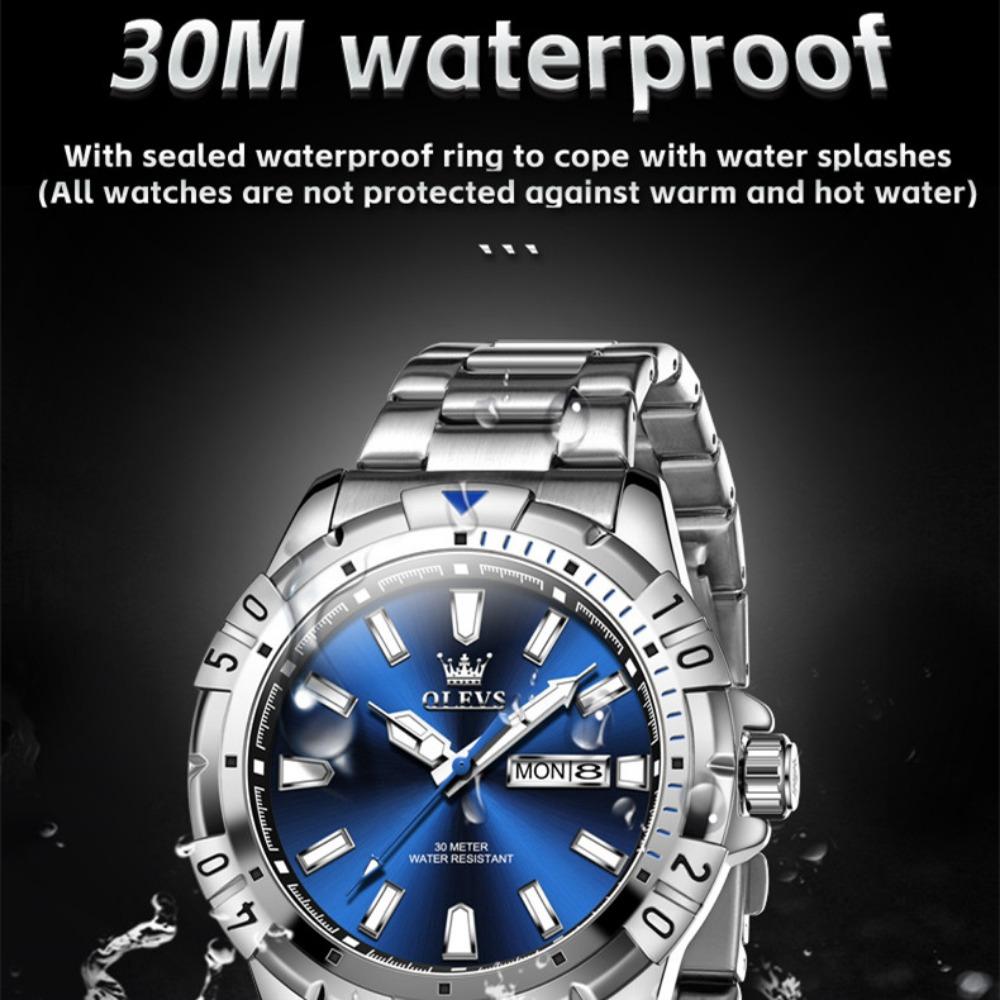 Новые лучшие мужские часы Green Water Ghost Quartz, светящиеся мужские часы, элитные часы