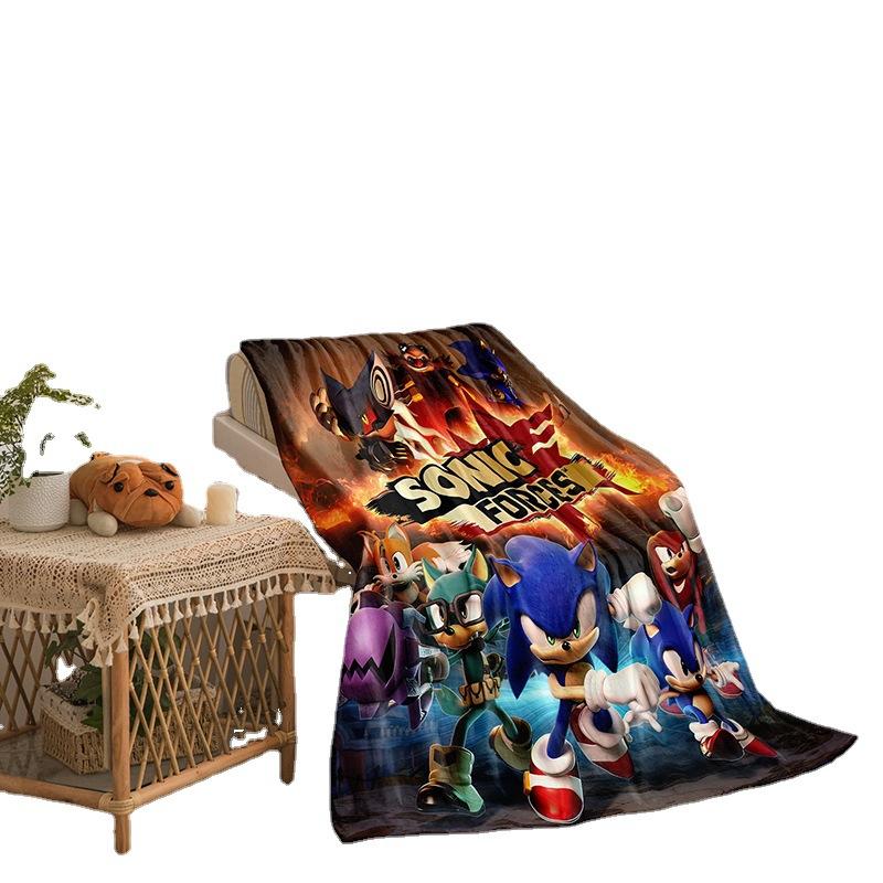 Мультяшный Соник Серия Двусторонний Фланелевый 3D Цифровая Печать Одеяло Одеяло