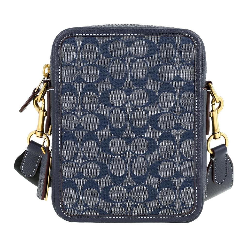 New COACH Sullivan Jacquard Fabric With Cow Leather Crossbody Bag, Shoulder Bag Trumpets Men's Denim CG996-B4DE