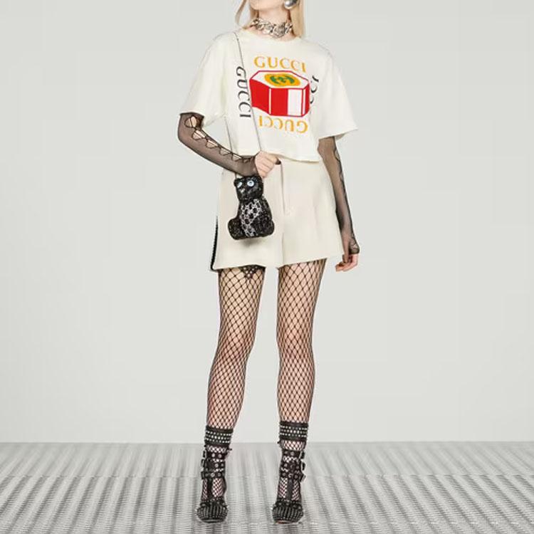 GUCCI SS23 T Shirt Women's Ecru 717684-XJFNC-9095