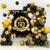 С Днем 50-летия Задний фон Баннер Для Мужчины Салфетка Воздушный шар Дверная занавеска 50 лет Юбилей 50 Вечеринка по случаю дня рождения Декор