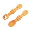 2Pcs Baby Feeding Spoons Dual Head Silicone Weaning Spoon for Infants Training Spoon BPA-Free Toddler Utensils