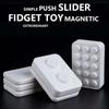 Новые магнитные ползунки Fidget EDC Fidget Push Clickers ABS Тактильный антистресс Взрослые фокус-настольные игрушки СДВГ Сенсорные игрушки для снятия стресса