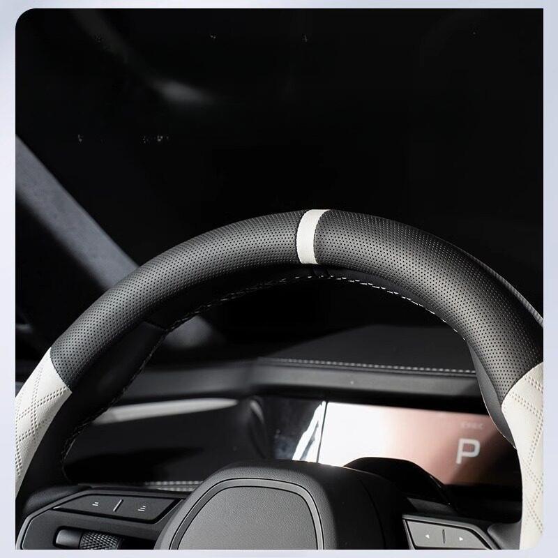 Nappa Leather Steering Wheel Cover for Xiaomi SU7/YU7, All Seasons Universal Modification Accessories