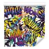 Colorful Graffiti Lettering Wallpaper for Living Room and Bedroom 50x1000