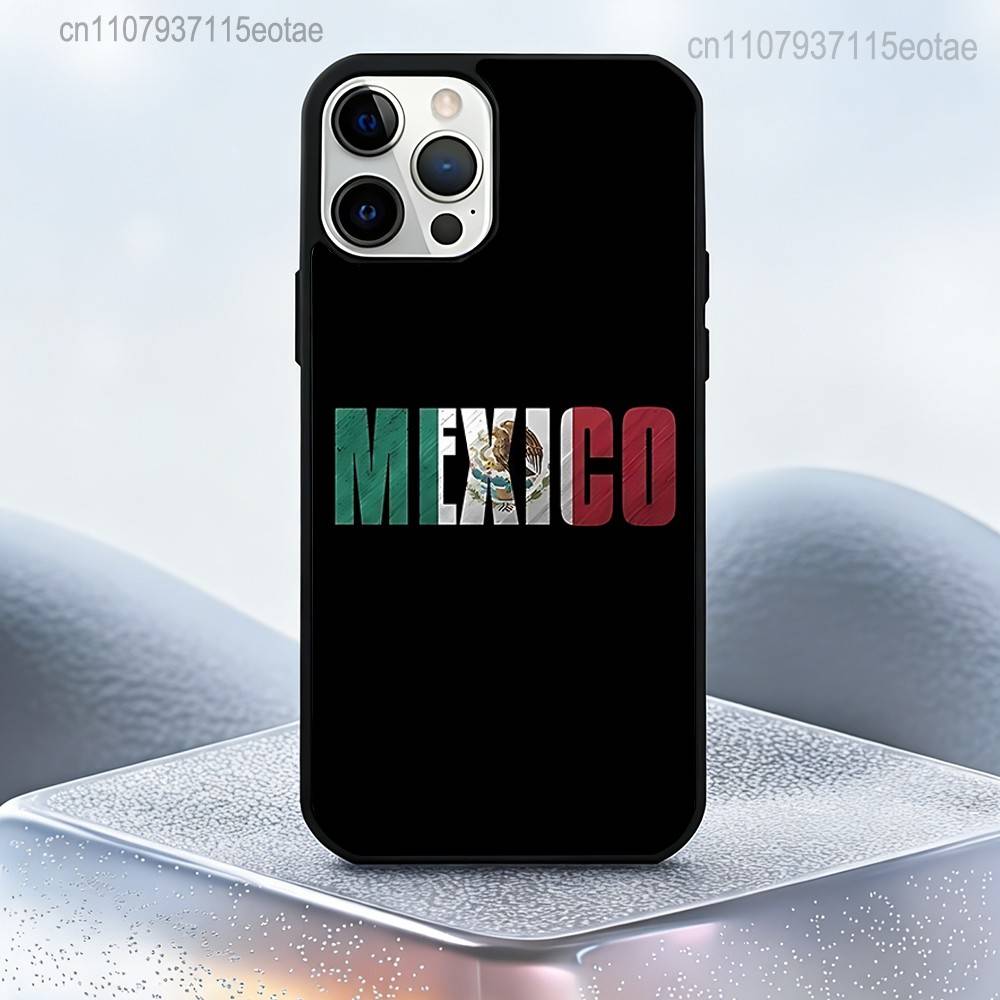 Mexico National Emblem Flag Case For iPhone 17,16,15,14,13,12,11,Pro,Max,Plus,Mini,SE4,E Magnetic Magsafe Wireless Charging