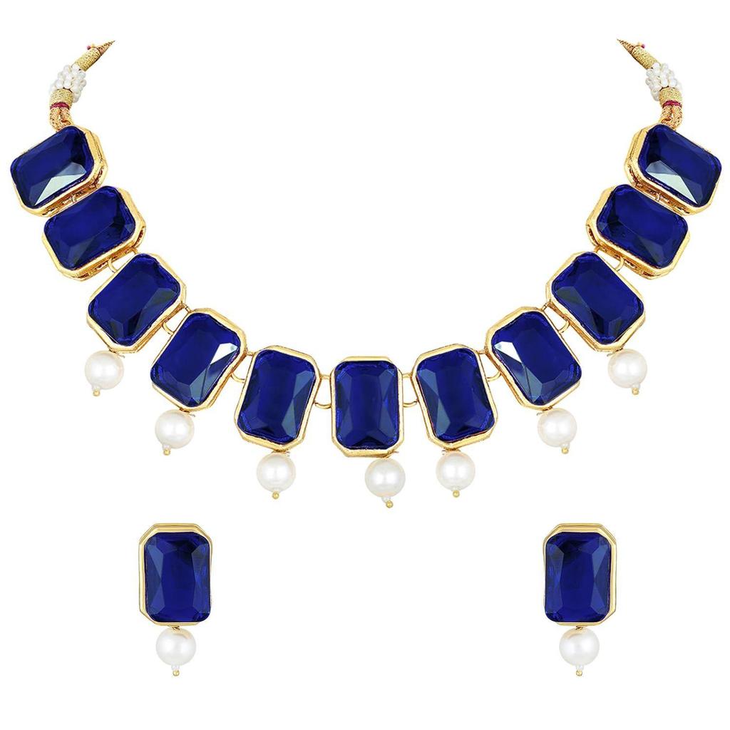 Традиционные украшения Peora с кристаллами и жемчугом, ожерелье, серьги, набор украшений для женщин