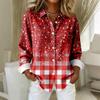 Women's Shirt Blouse Print Button Long Sleeve Casual Basic Shirt Collar Regular Top