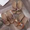 36-45 Plus Size Women'S Slippers Flat Sandals Linen Lightweight Casual Summer Slippers Women For Home