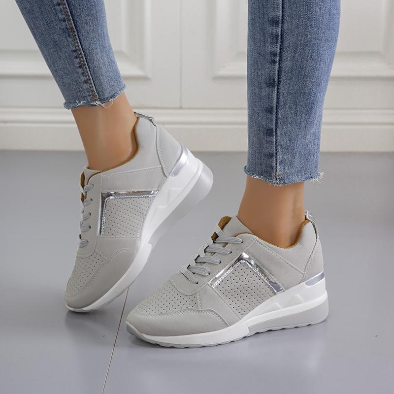 Fashion New Women Wedges Sneakers Lace-Up Breathable Sports Shoes Casual Platform Female Footwear Ladies Vulcanized Shoes Sneakers Women