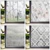 Stained Glass Window Film Privacy Frosted Anti UV Static Cling Window Sticker Non-Adhesive Insulation for Home Bathroom Office