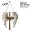 Wooden Windmill Wall Decor 2D Angel Wings Hanging Plaque, Religious Faith Art Creative Holiday Plaque Sign, Rustic Christian Home Decor, Spiritual
