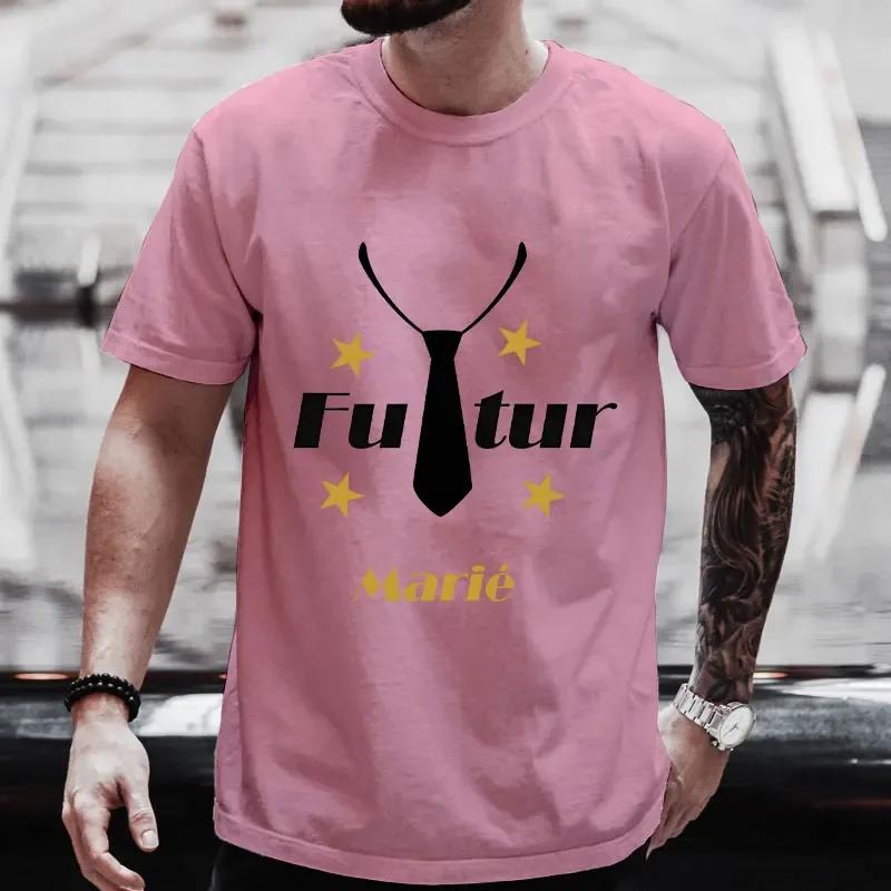 Футболки для жениха French EVG Team Future Groom Squad, футболка с галстуком для лучшего друга, графические свадебные топы, футболка для мальчишника и холостяка
