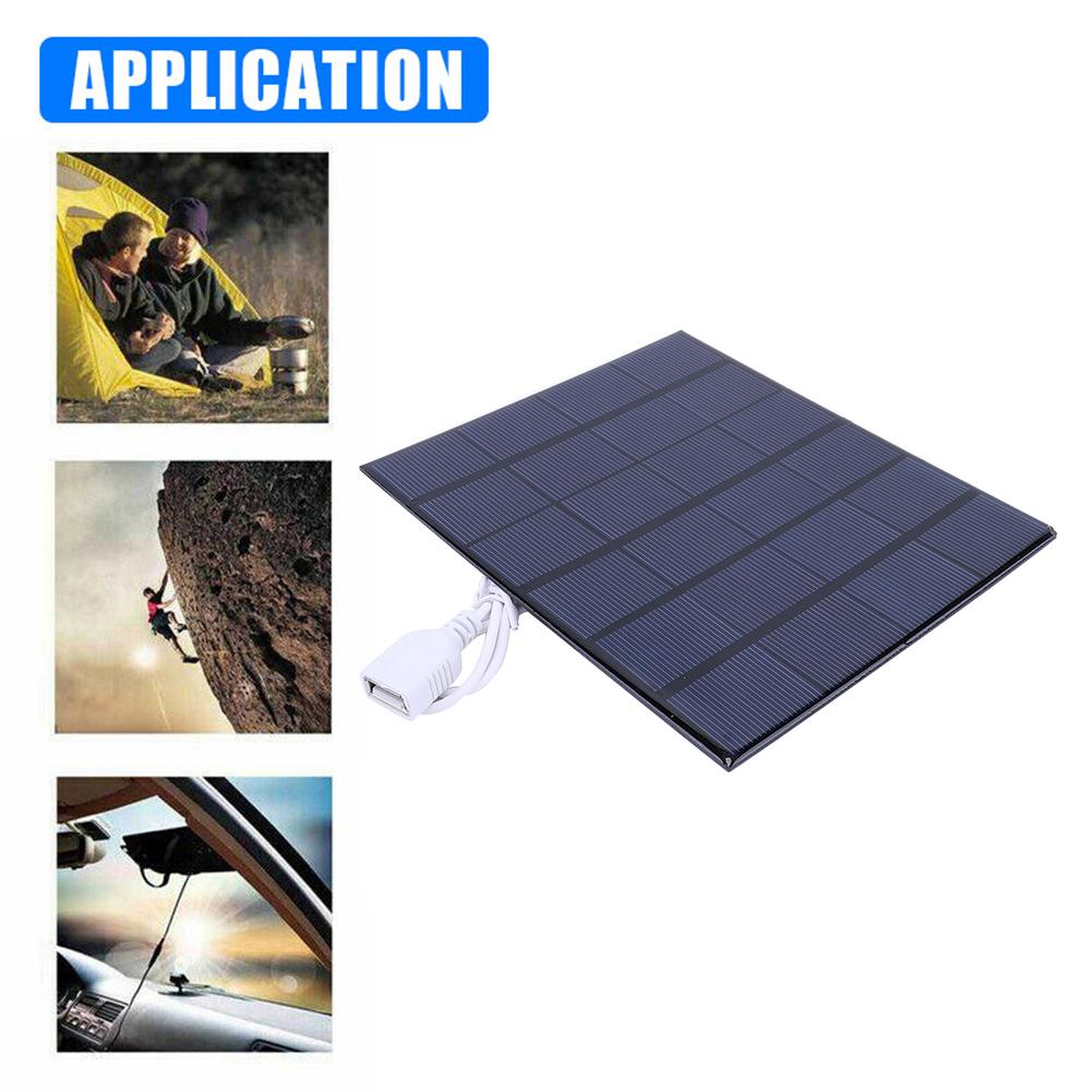 USB Solar Panel Charger 5W 6V Solar Charging Panel Monocrystalline Power Emergency Panels for Mobile Phone/3-5V Battery Charging