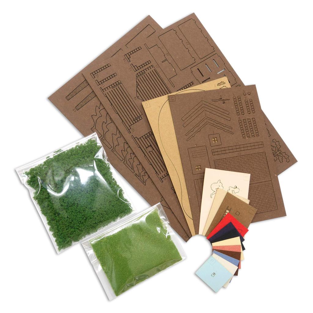 Sankei Studio Ghibli Series Delivery Service Kiki and Atelier Paper Craft 1/150 Kiki's Ursula's MP07-39