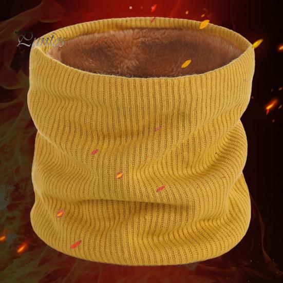 Autumn Winter Velvet Thickened Neck Gaiter Scarf Men Women Solid Color Elastic Scarf Windproof Thermal Insulation Neck Wrap